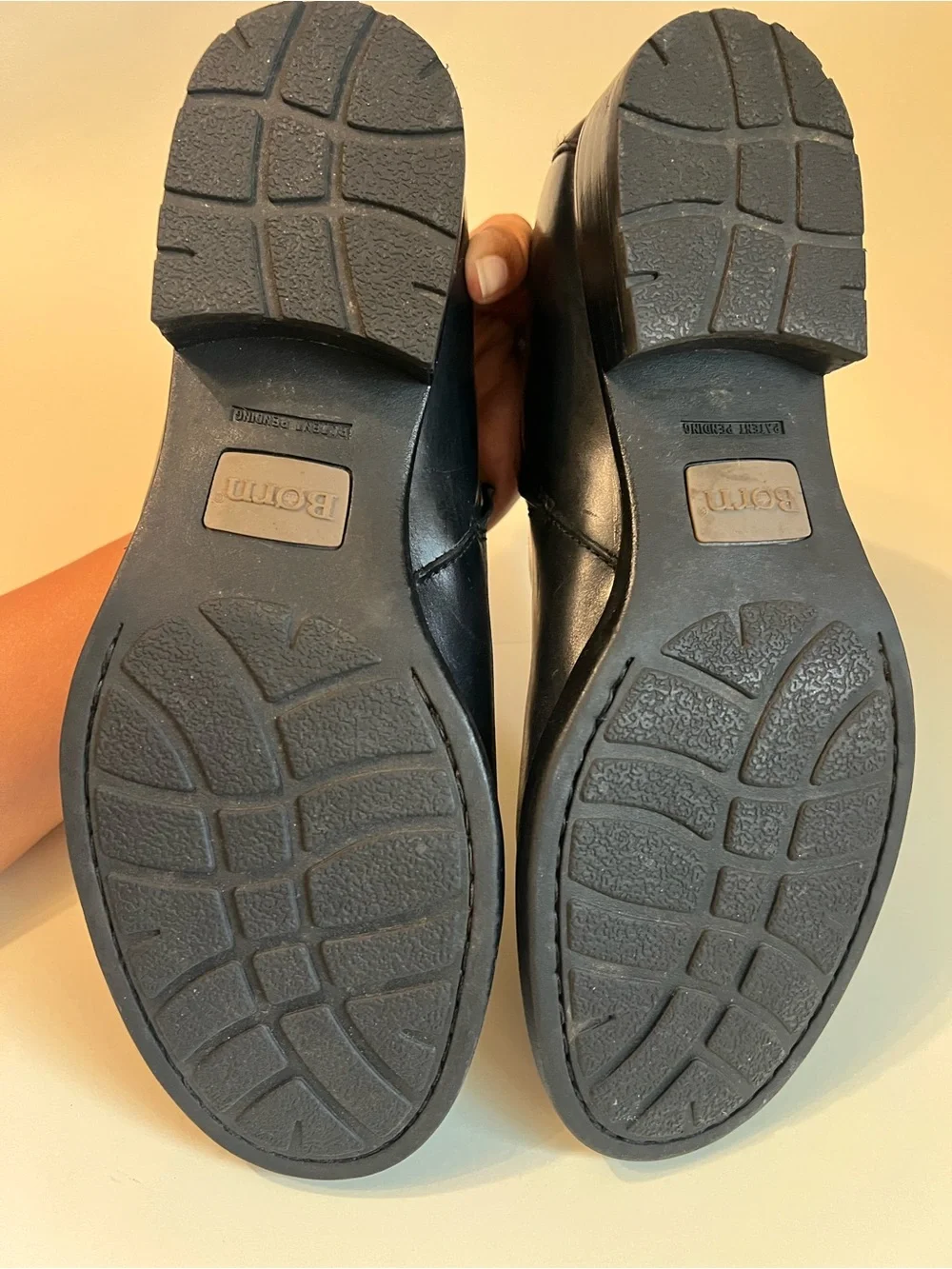 Born Black Leather Slip-On Woman’s Loafer Low Boot Shoes Size 9